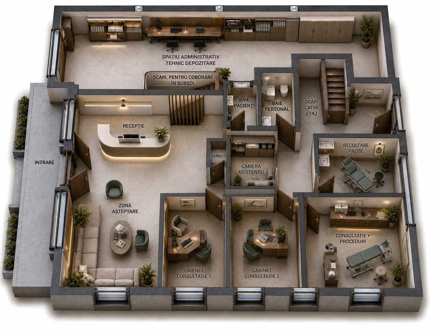 Casa moderna Demisol+P+E+M 320 mp speciala pentru – cabinet medical la parter și locuință privată la etaj, 9km de centrul mun. Cluj-N - Comision 0% - imagine 1