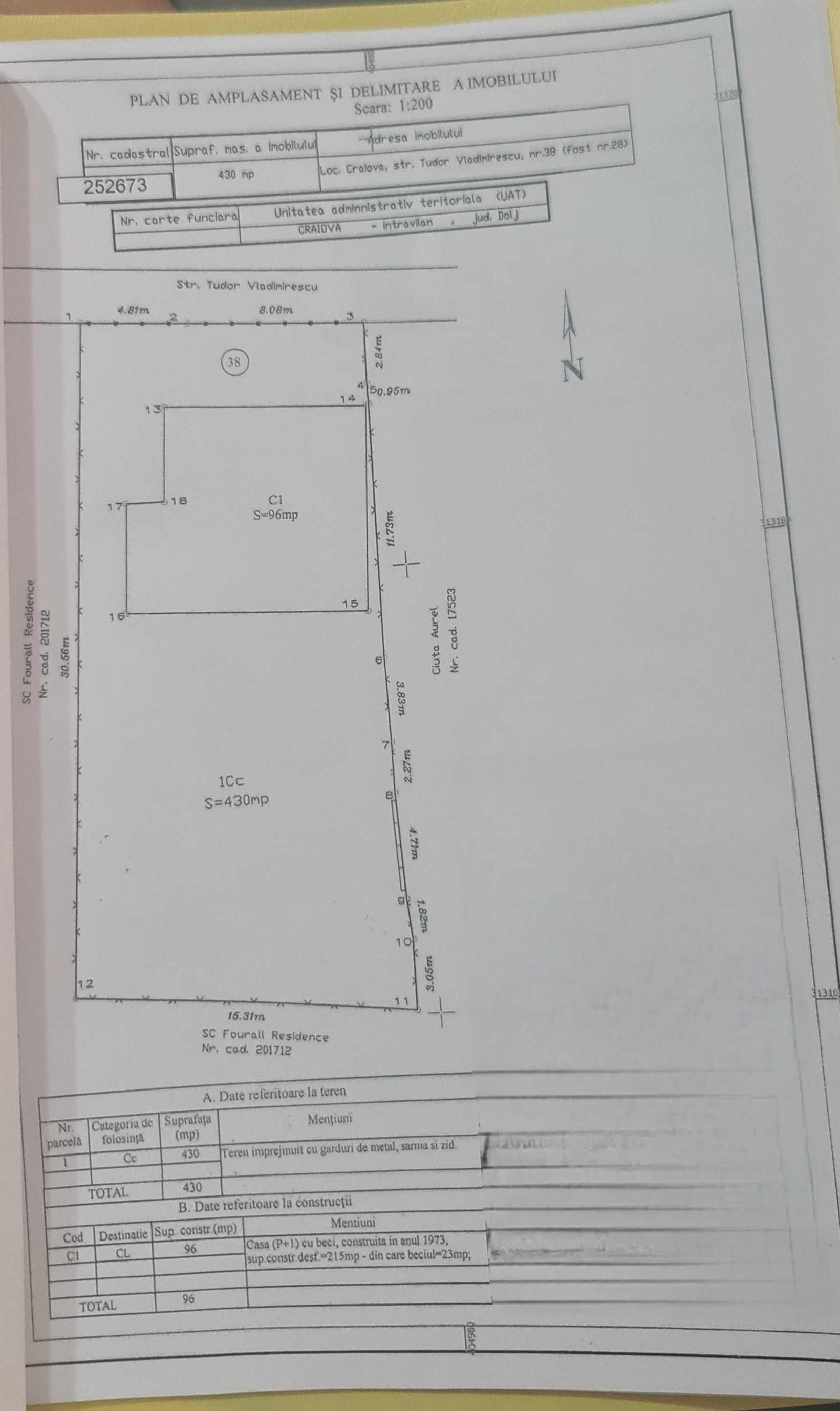 Casă cu Teren de 430 mp – Direct de la Proprietar – Zona Ultracentrală