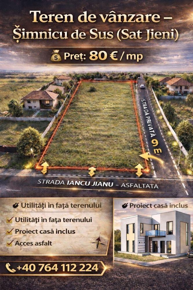 Teren Intravilan Simnicul de sus + Proiect Casa Bonus - imagine 1