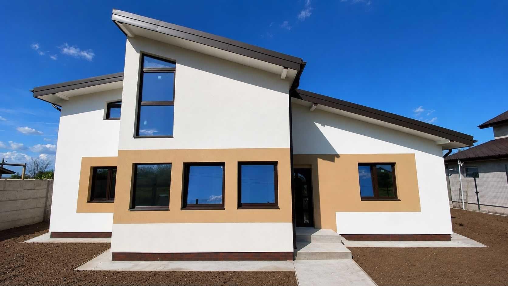 Casă nouă P+M, 6 camere, 160 mp utili, teren 494 mp, Domnești - Ilfov