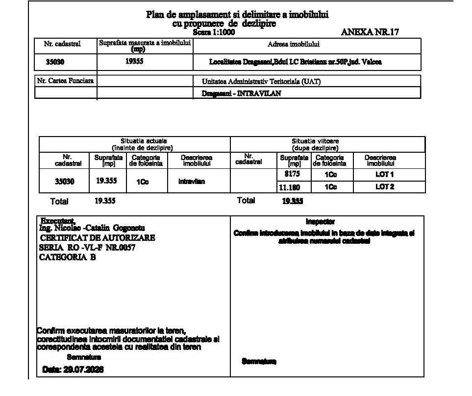 Vand teren intravilan in Dragasani cu suprafata de 11180 m2 - imagine 1