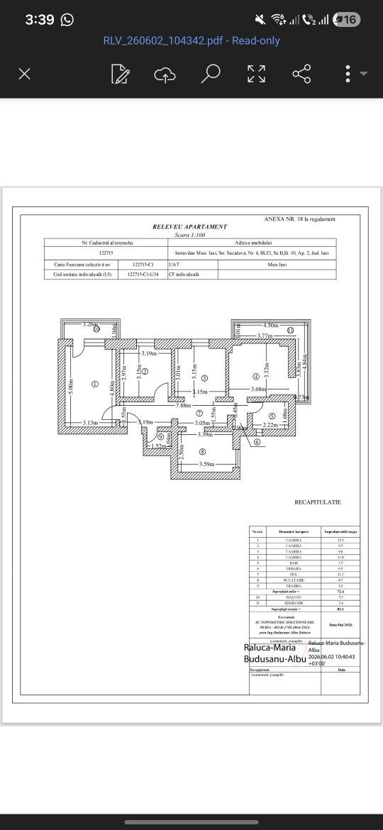 Apartament 4 camere, Zimbru, Dacia - imagine 1