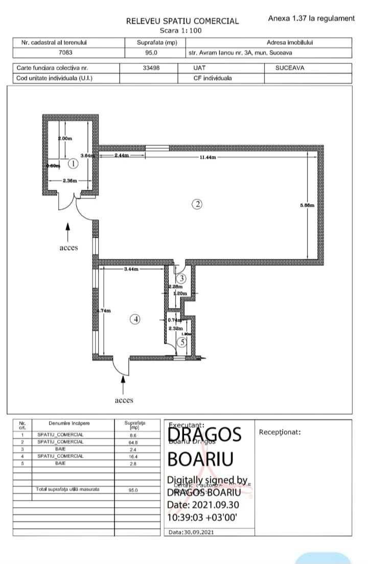 Spatiu comercial 80 + 20 mp Piata Mare Suceava