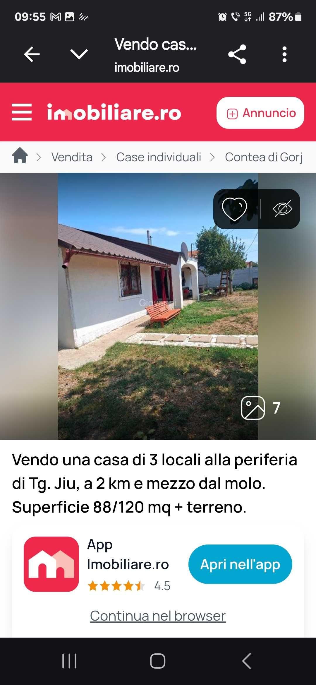 Vand casa cu teren ,periferie tg jiu - imagine 1