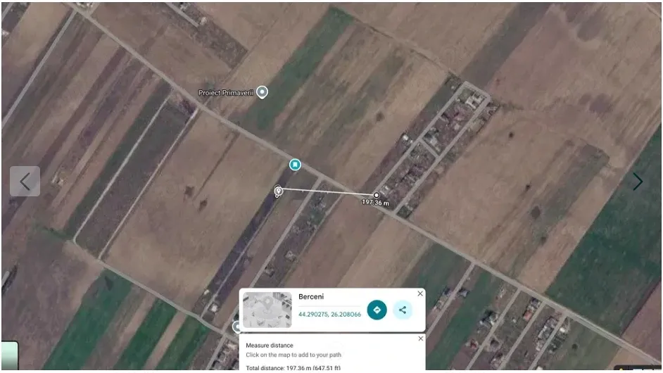 Teren intravilan 317 mp Comuna Berceni