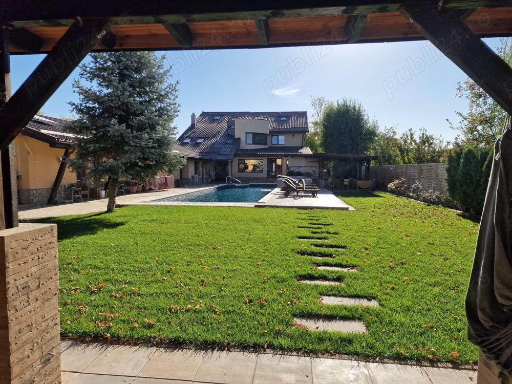 Buftea vand sau inchiriez casa independenta energetic piscina jacuzzi sauna garaj teren 2500 mp - imagine 1