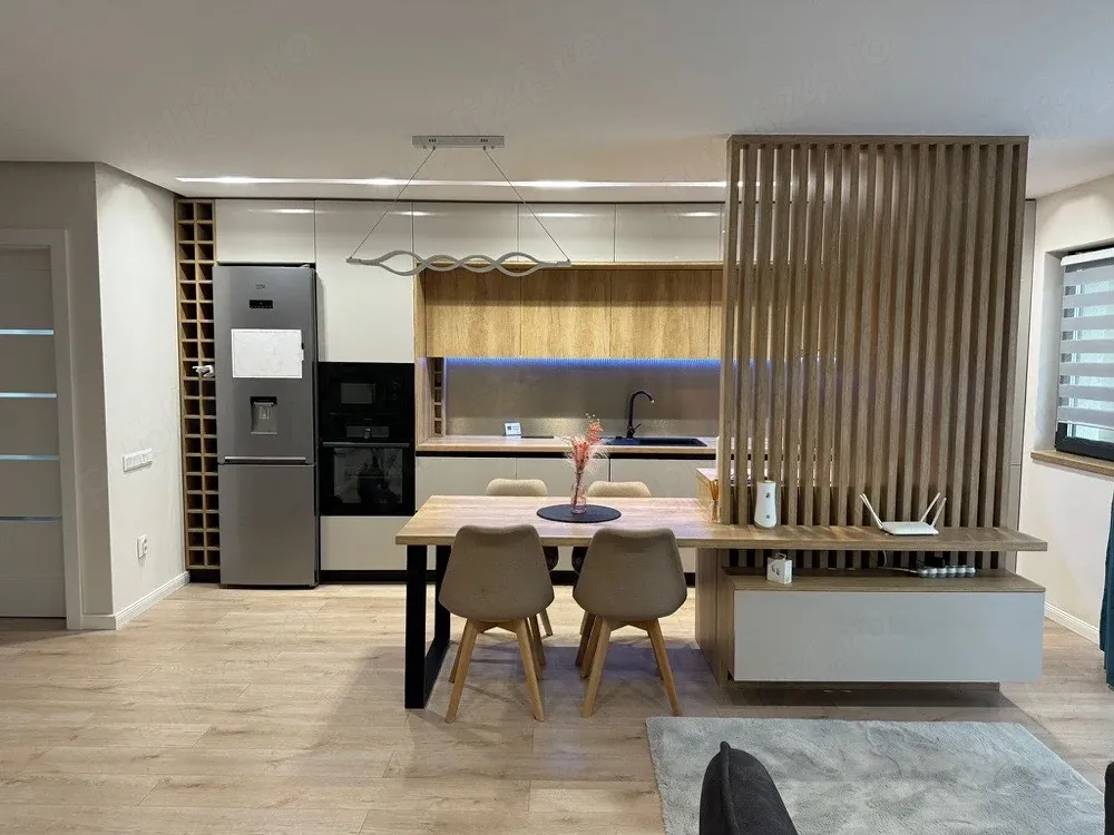 Vand apartament cu 3 camere 78 mp etaj 1 ultrafinisat si mobilat bloc nou Ansamblu Riverland - imagine 1