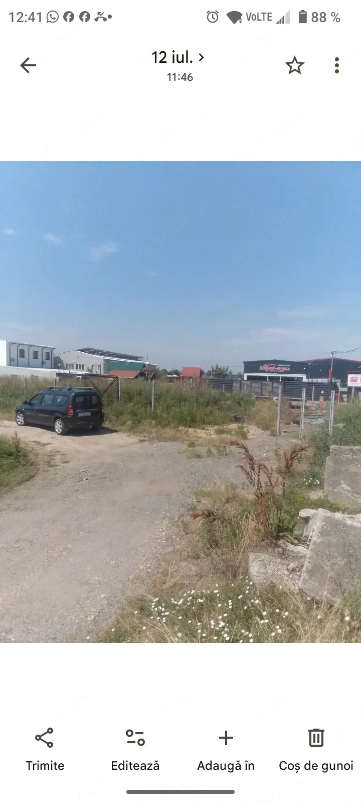 Teren intravilan industrial lângă Bilka Bariera Vîlcii 140 mp - imagine 1