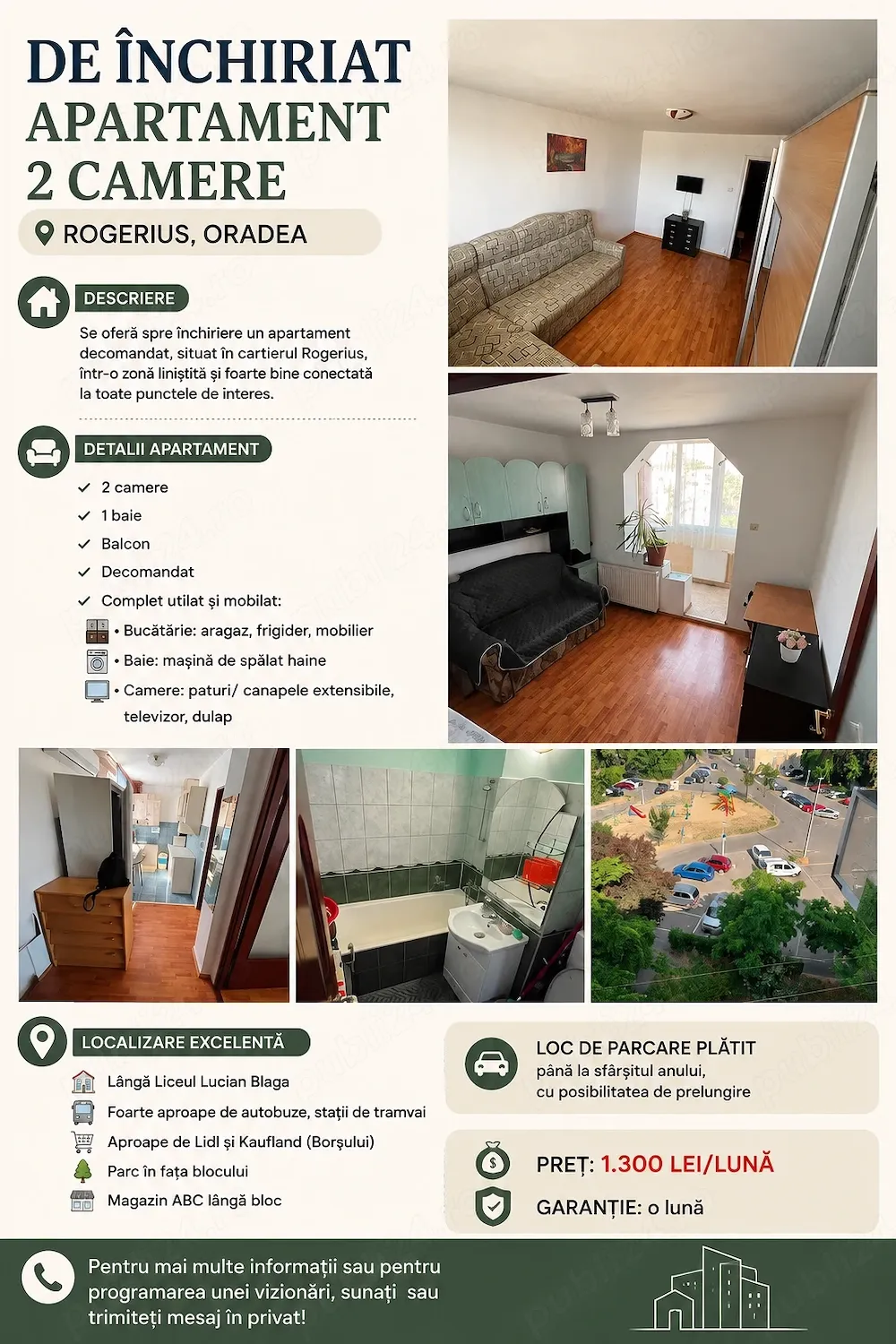 Apartament de închiriat Oradea zona Rogerius - imagine 1