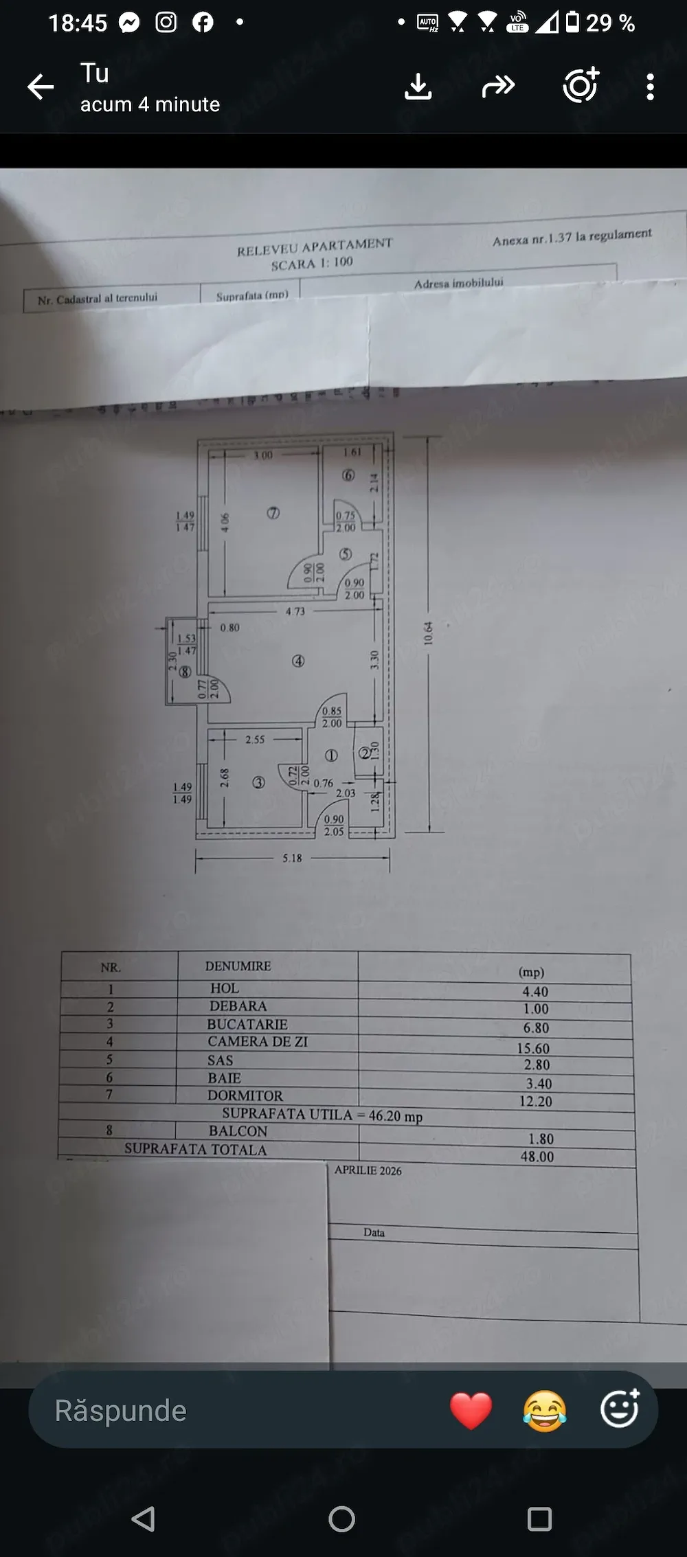 Apartament 2 Cam Semidec Nord Cina