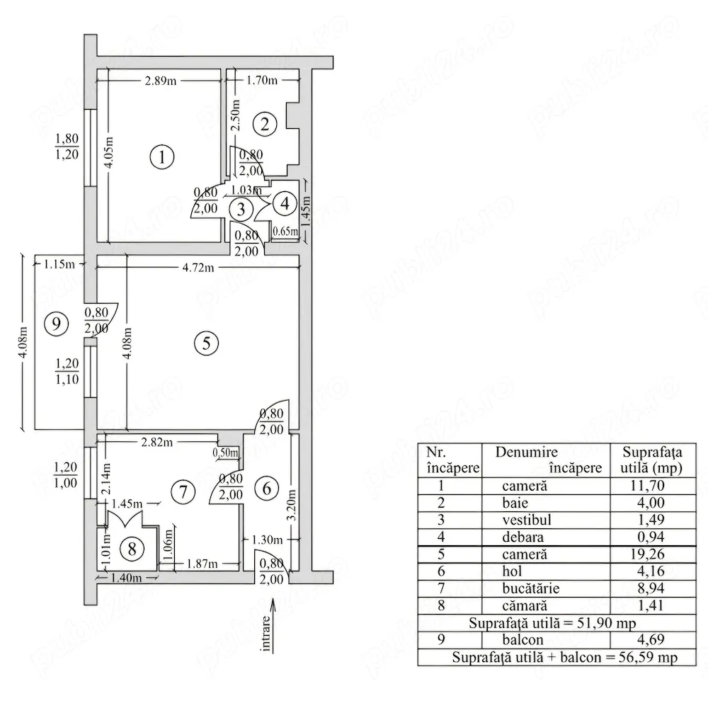 Vand apartament 2 camere Ploiesti 9 mai direct proprietar