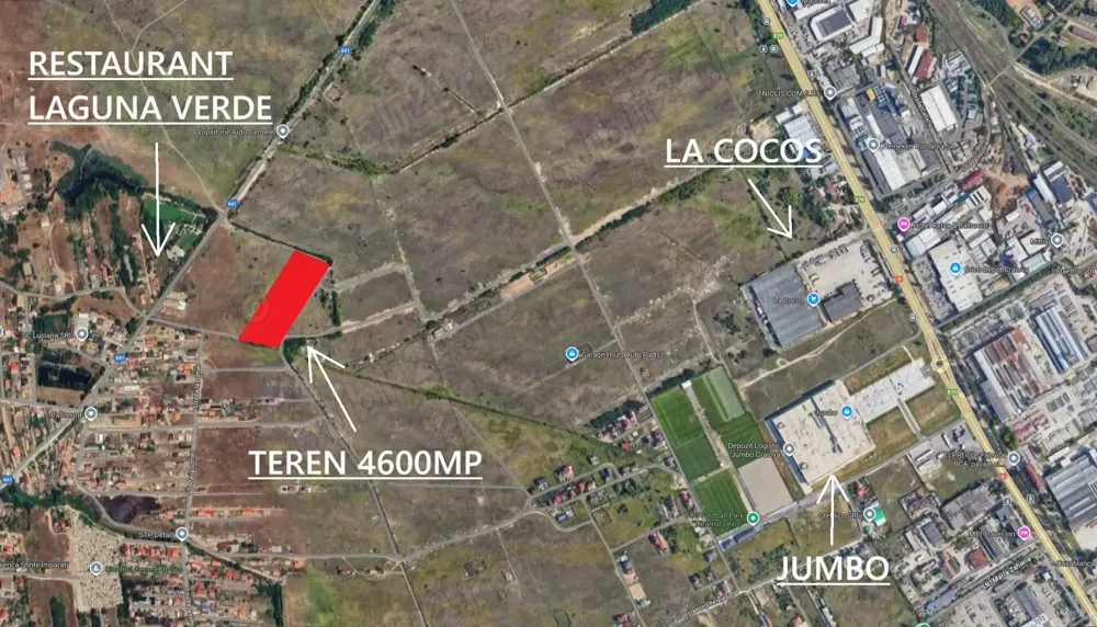 Teren 4600mp in spate la Jumbo - Zona Cernele - Craiova - Curand in Intravilan !!!