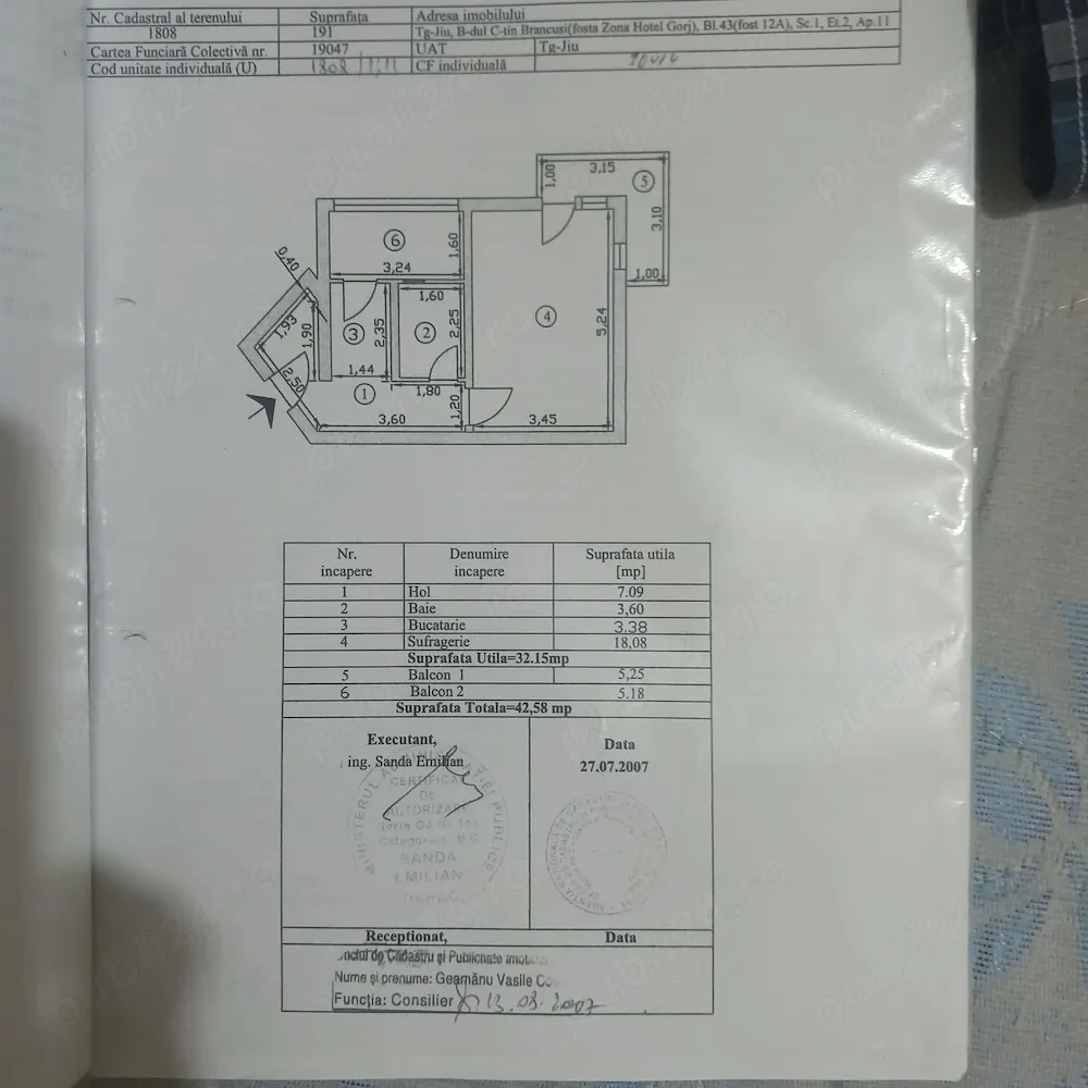 De vanzare apartament confort 1 cu o camera 42 mp ultracentral Hotel Gorj - imagine 1
