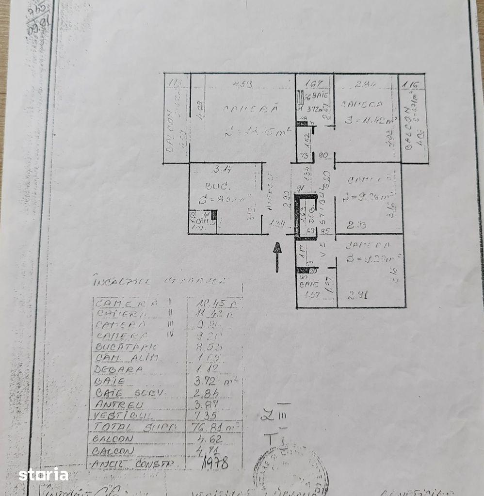 PROPRIETAR Vand Apartament 4 camere în Dambu Rotund