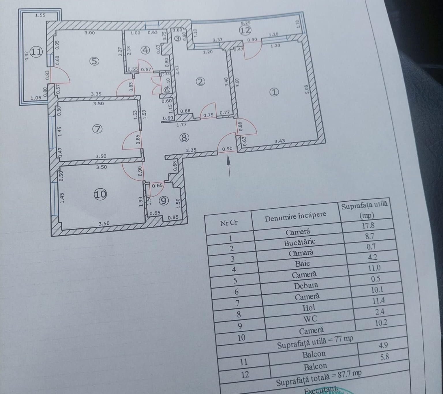 Apartament 4 camere Racadau