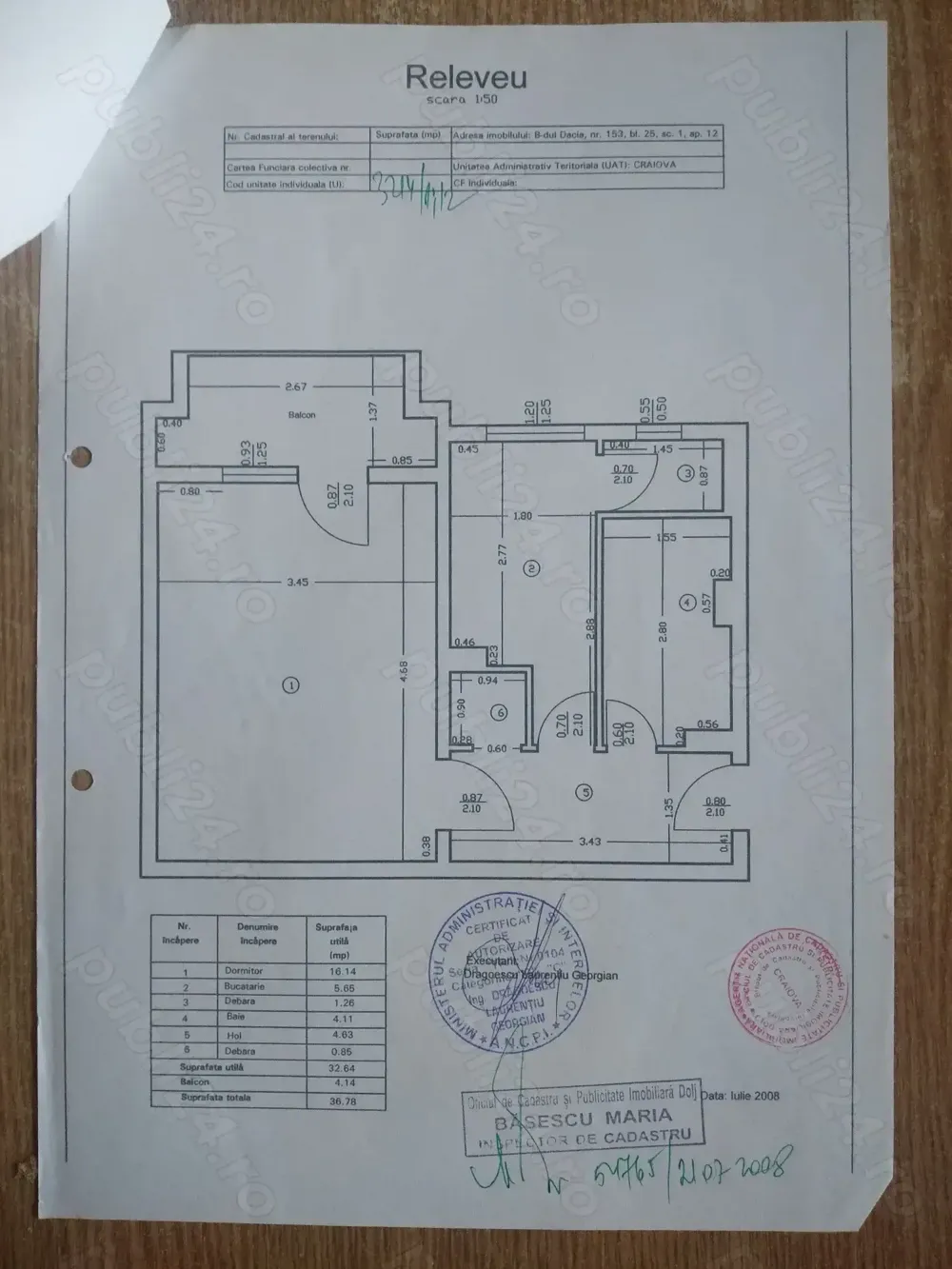 Garsonieră decomandată,brazda lui novac,etaj 2.