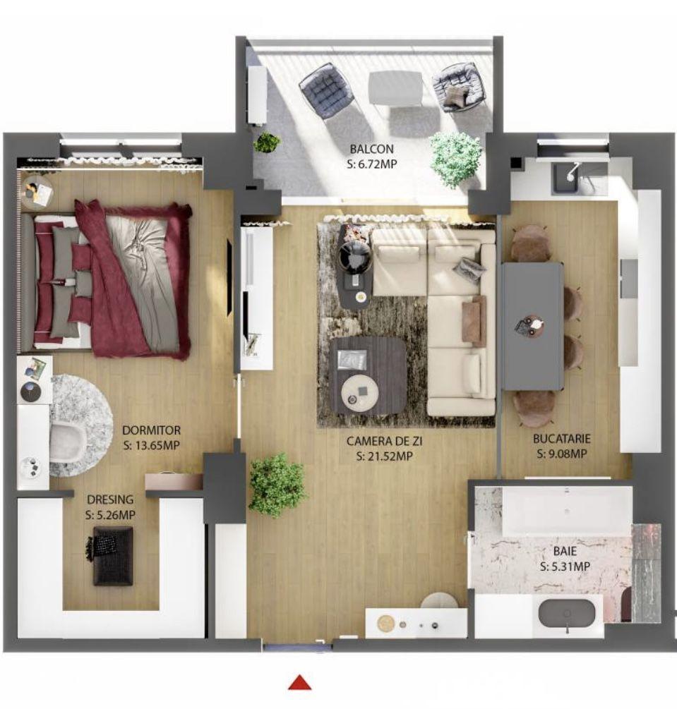 Direct Proprietar 0% Comision 2 Camere + Parcare Subterana Bloc 2023