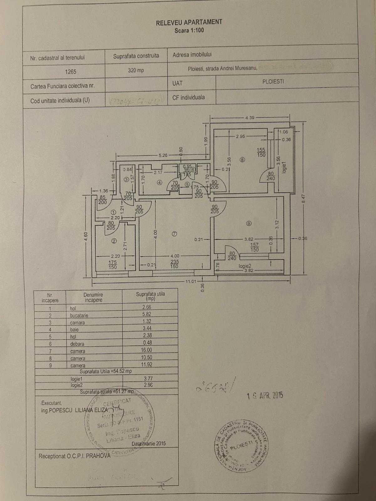 Vand apartament 3 camere, in Ploiesti, zona Cina - imagine 1