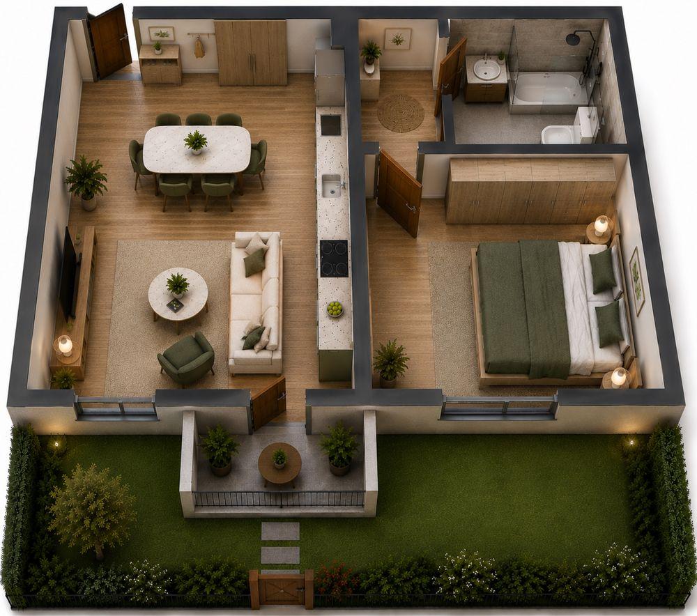 Apartament Gradina | Pipera I 2 Camere Oportunitate | Direct Proprietar