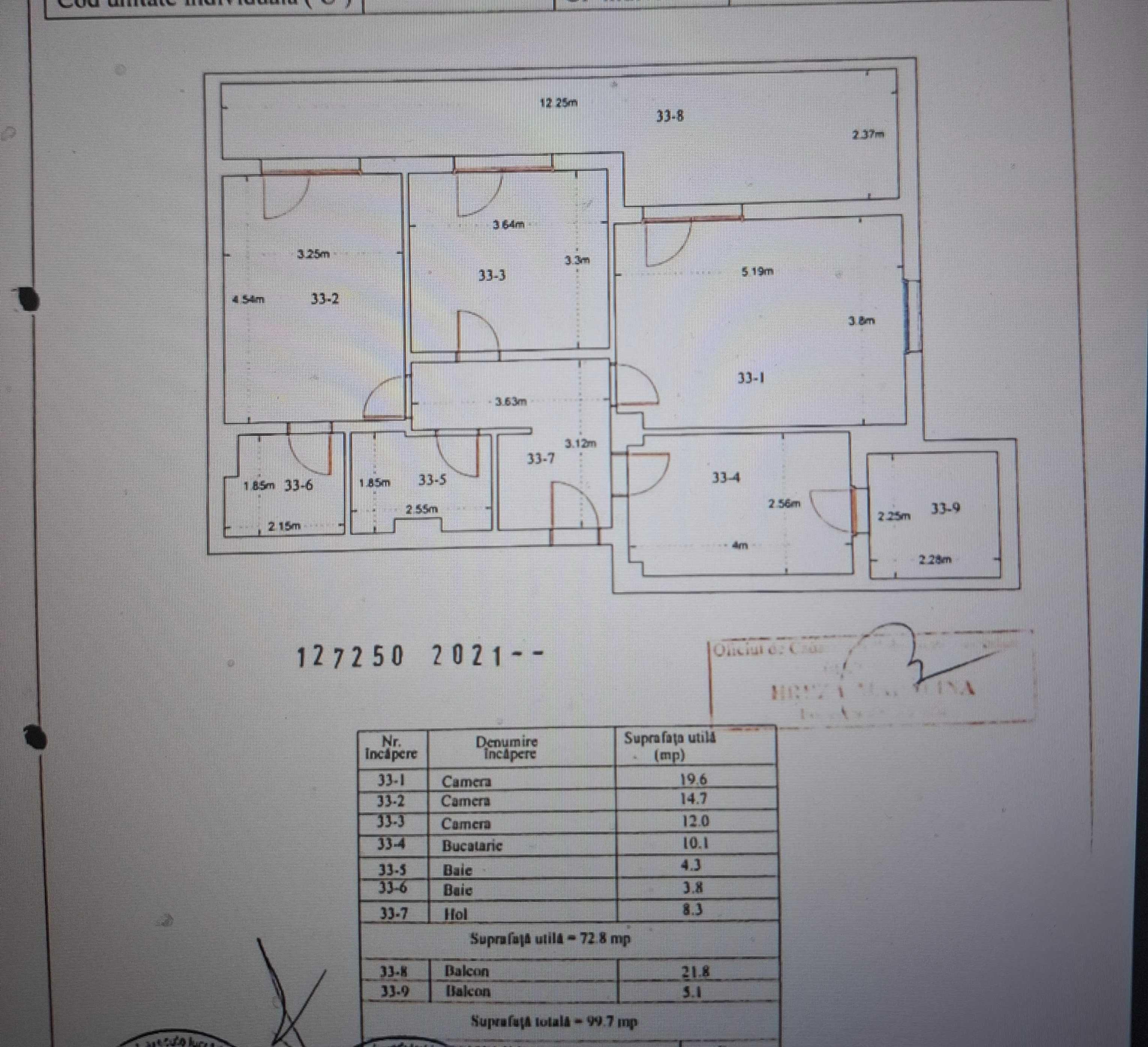 Apartament  cu 3 camere, de vânzare Gura Putnei