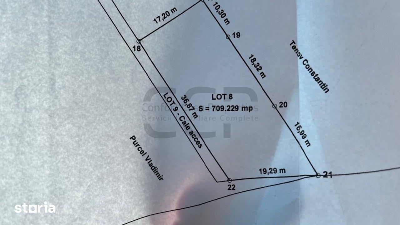 Campul Pipera - Teren 709 mp cu deschidere la lac