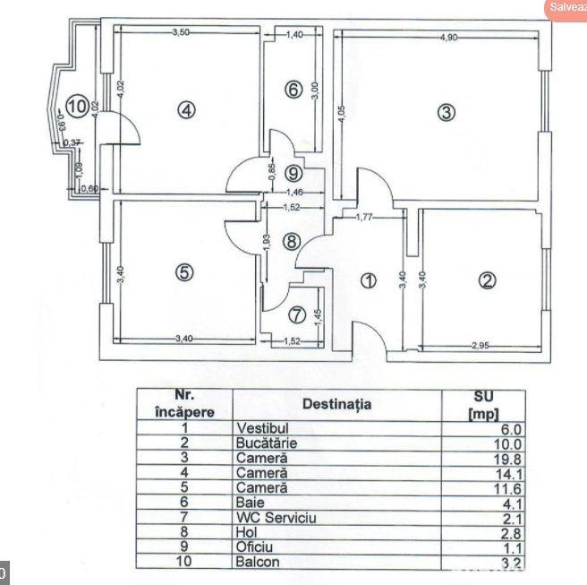 Închiriere Move-in ready: 3 camere cu 2 băi + loc de parcare