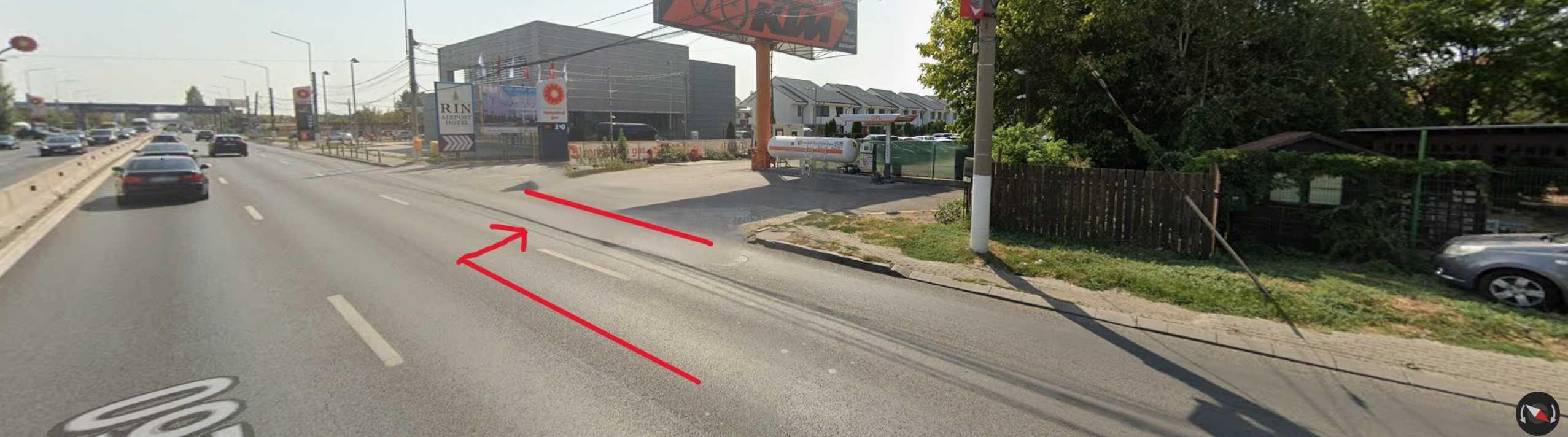 Teren 1.000 mp de închiriat Otopeni – DN1 – deschidere 25 m – utilități – lângă RIN Airport Hotel