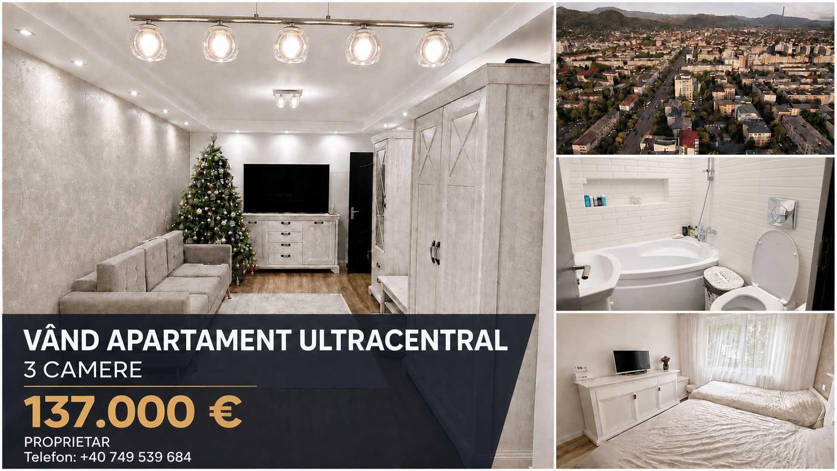 # Vând apartament cu 3 camere, garaj propriu și renovare completă | 78 mp | Ultracentral | Bd. Regele Mihai I nr. 15B | Baia Mare
