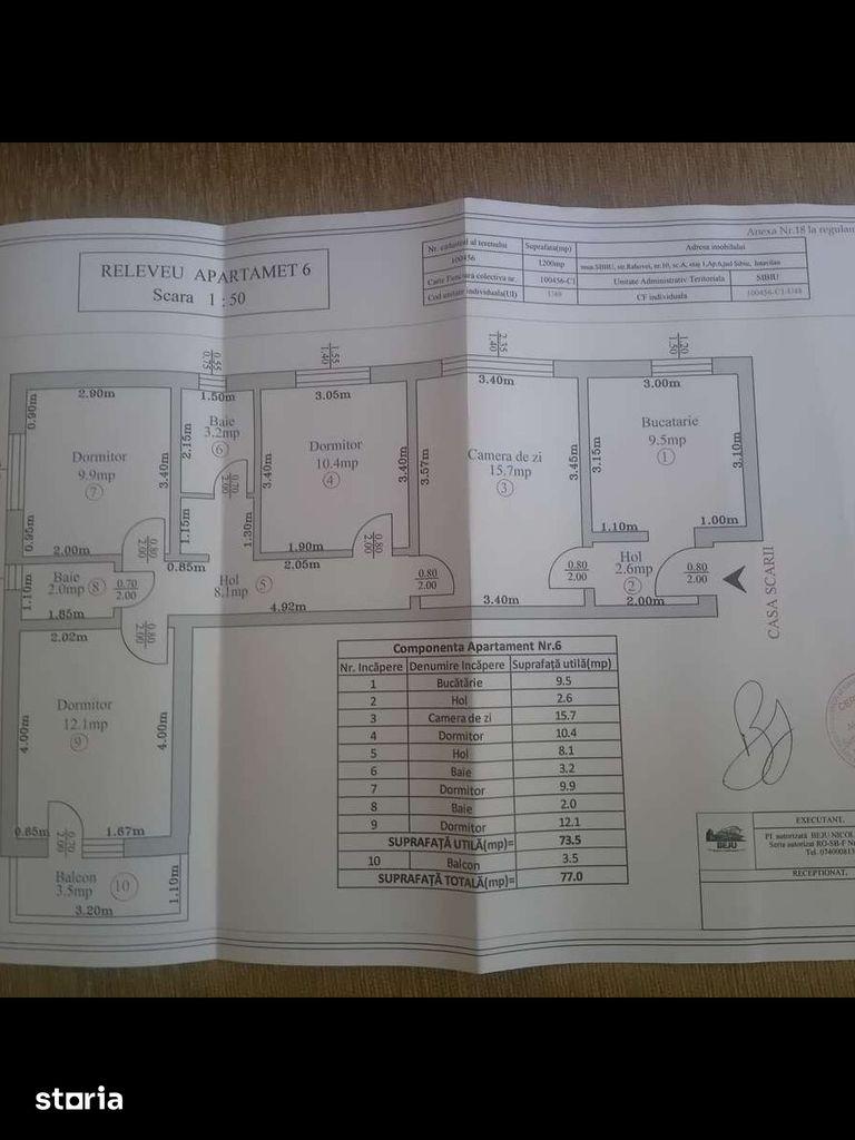 Apartament 4 camere de vânzare – Sibiu, Zona Rahovei (145.000 €) - imagine 1