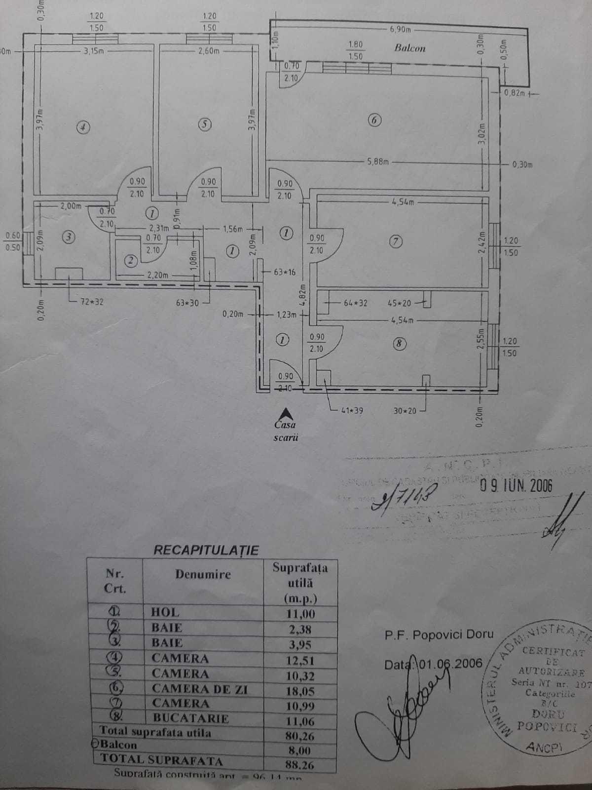 Vand apartament 4 camere - Centru