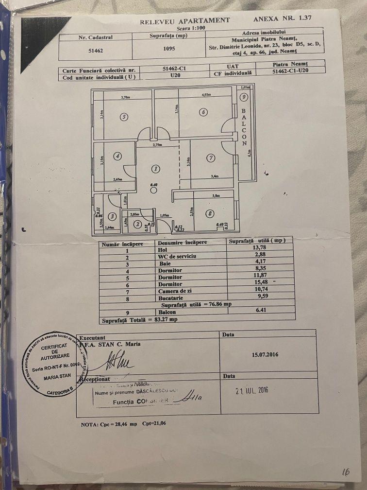Apartament 4 camere Brădet