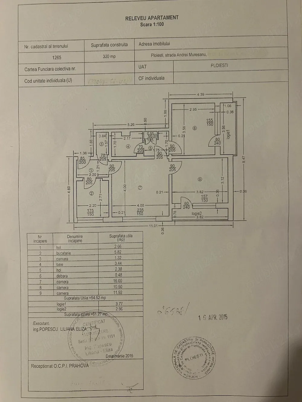 Vand apartament 3 camere, in Ploiesti, zona Cina