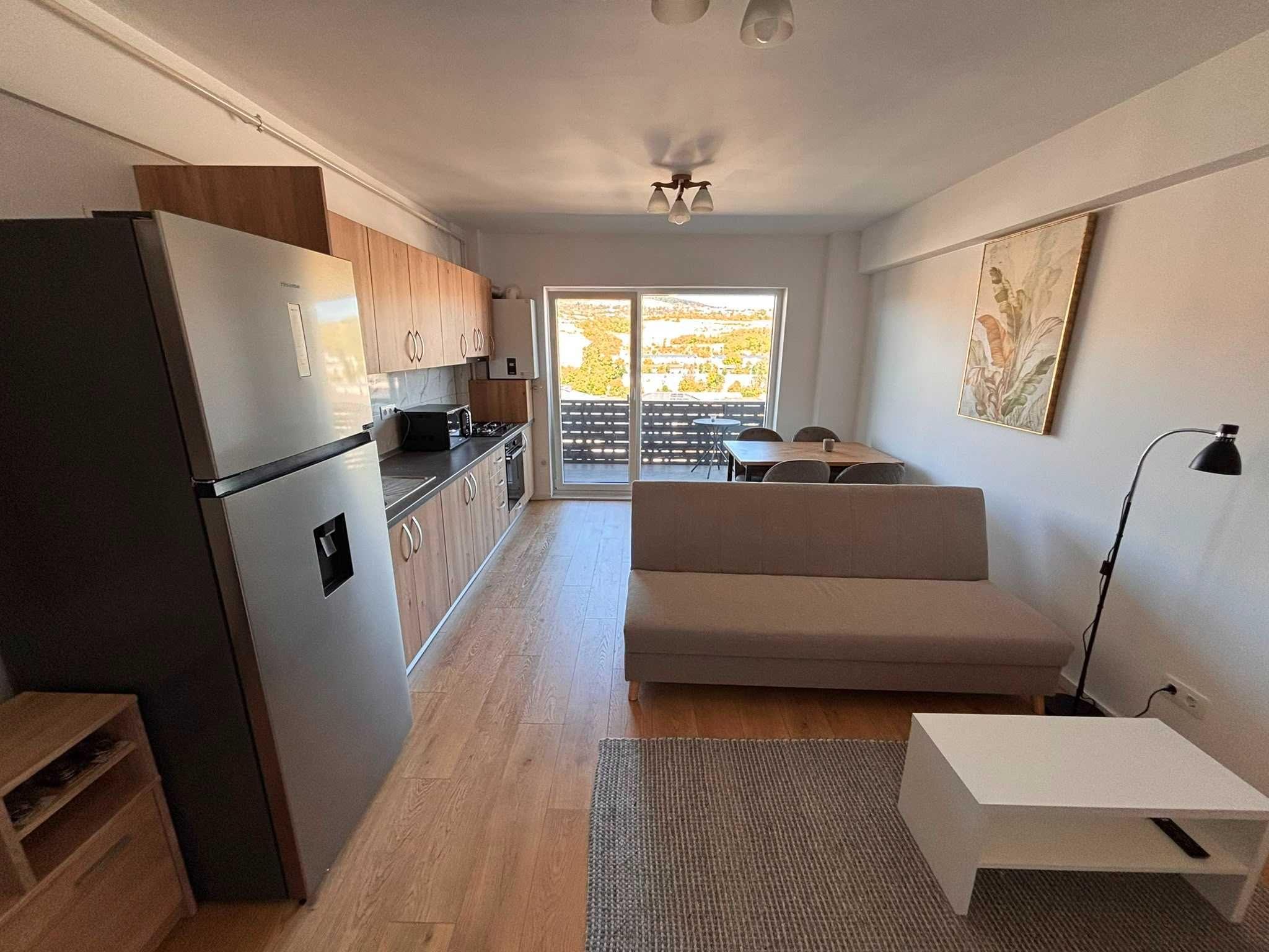Apartament 2 camere, 38 mp + balcon, complet mobilat și utilat + loc de parcare– Baciu