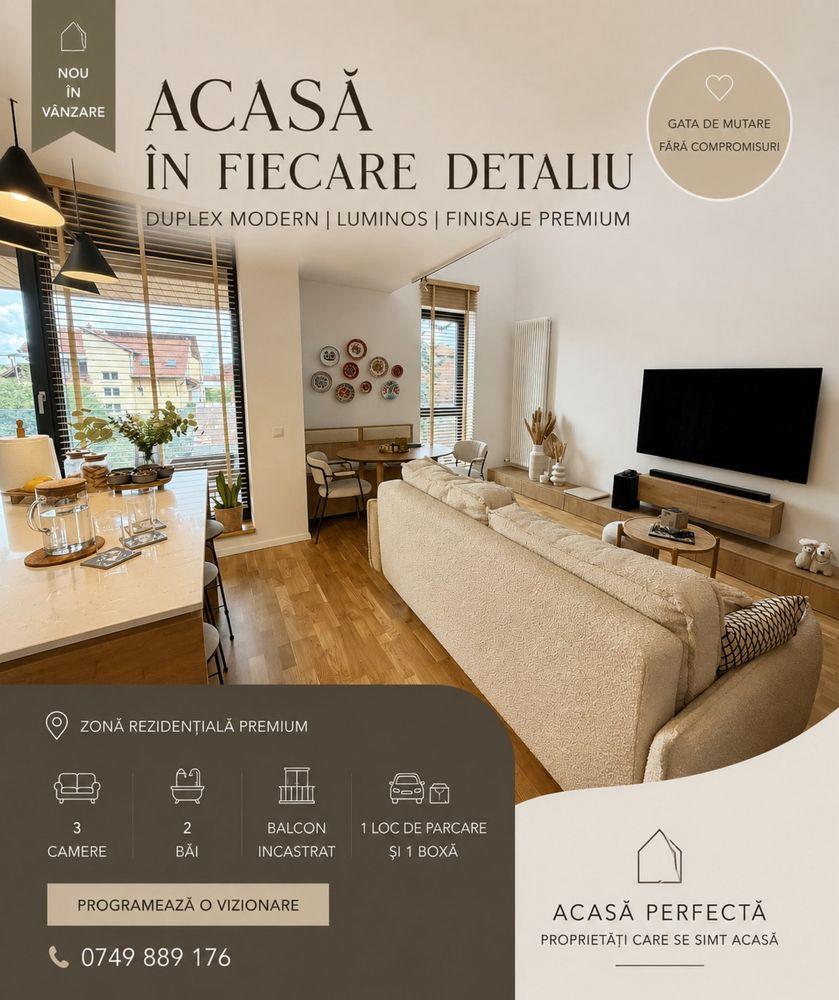 Apartament 3 camere / Avram Iancu / Bloc nou cu lift / Parcare privata in curte / Boxa