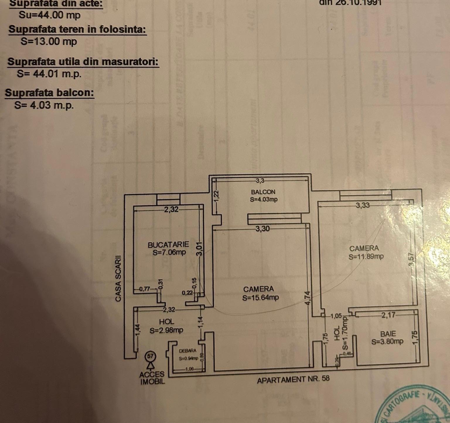Vând apartament 2 camere zona Tomis1