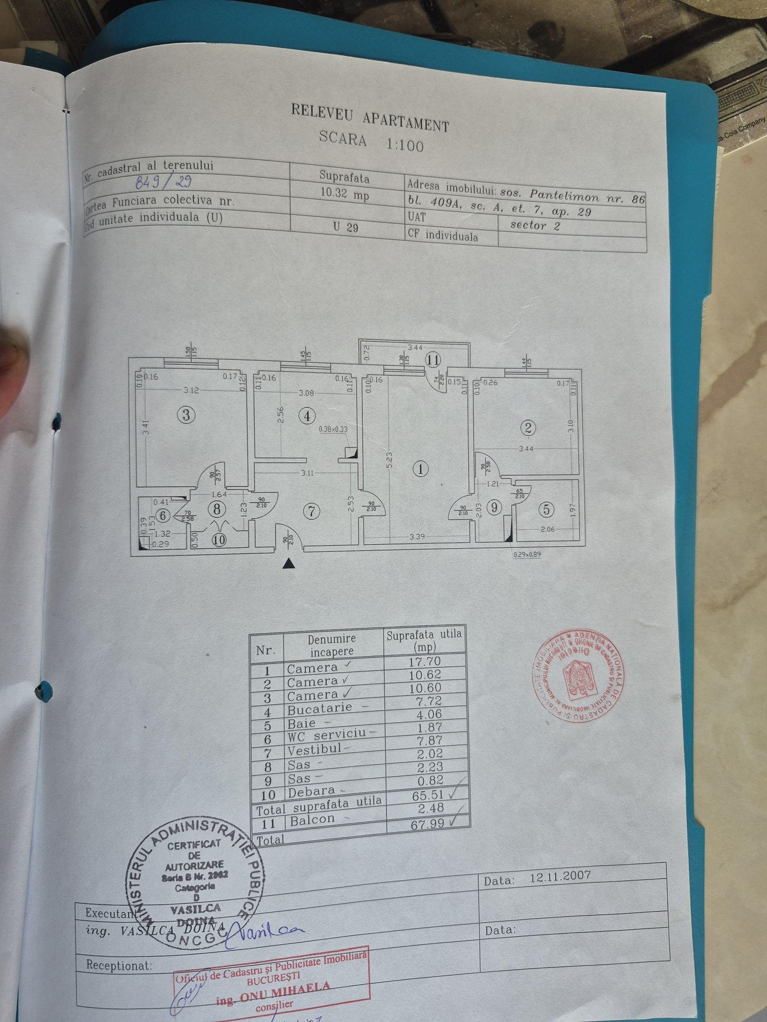 Apartament 3 camere , Pantelimon , sector 2
