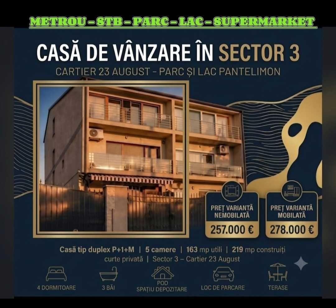 Casa de vanzare Cartierul 23 August Bucuresti sector 3