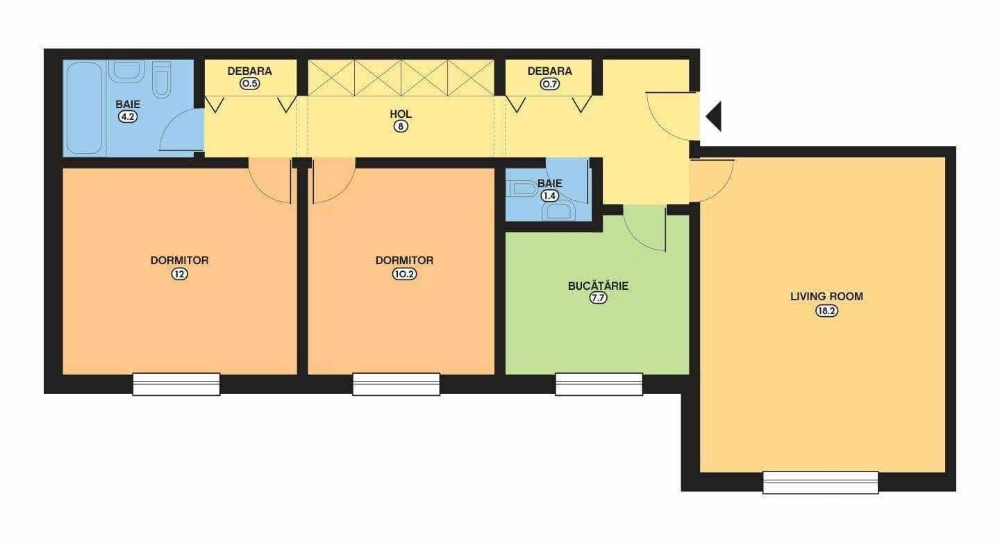Vand apartament 3 camere