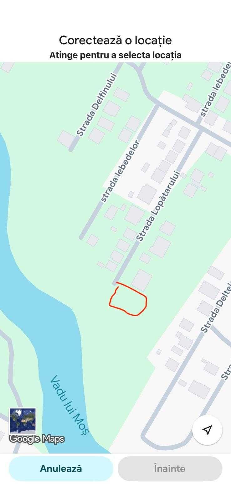 Teren intravilan , pe malul lacului in Berceni 520mp