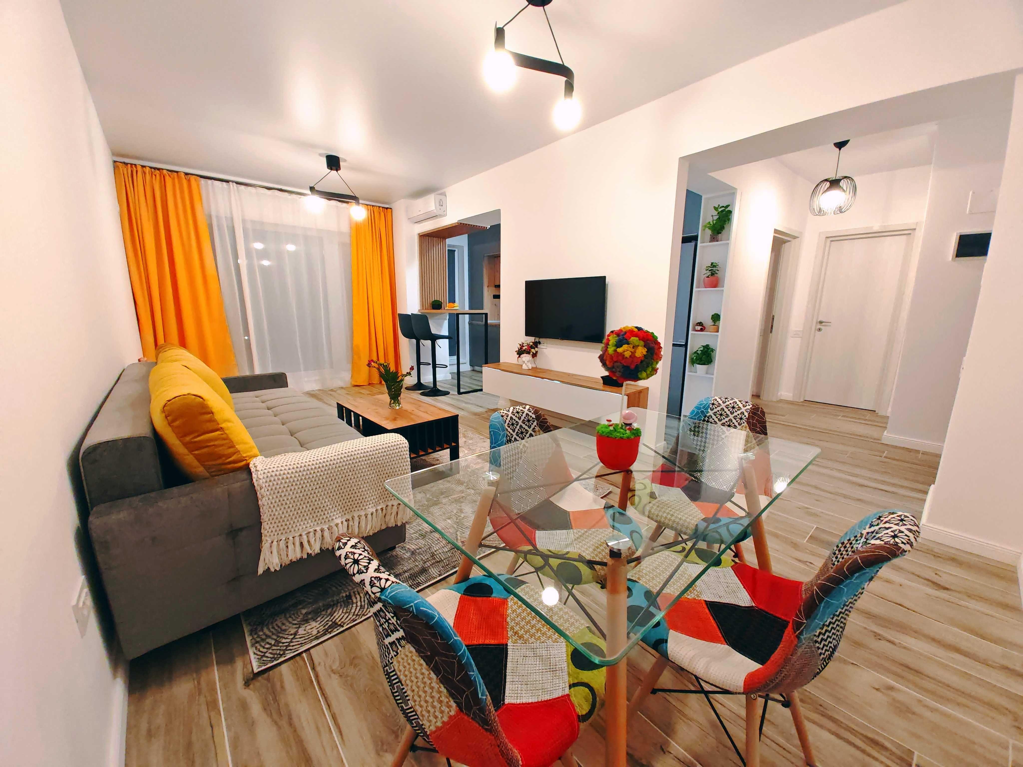 Apartament 2 camere nou| Ambiance Residence Nord București | Complet mobilat, modern utilat, balcon mare, AC si incalzire in pardoseala, parcare