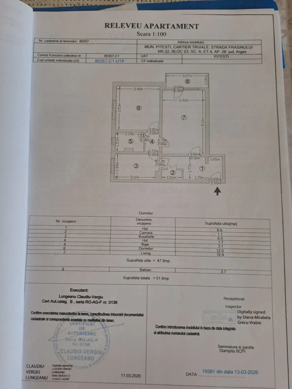 Vand apartamanet 2 camere - imagine 1