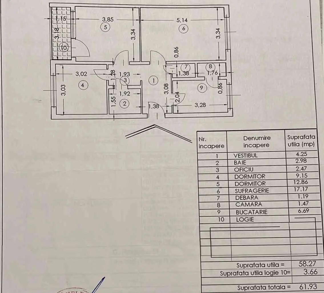 Vând ap. 3 camere, decomandat 114.900 € - imagine 1