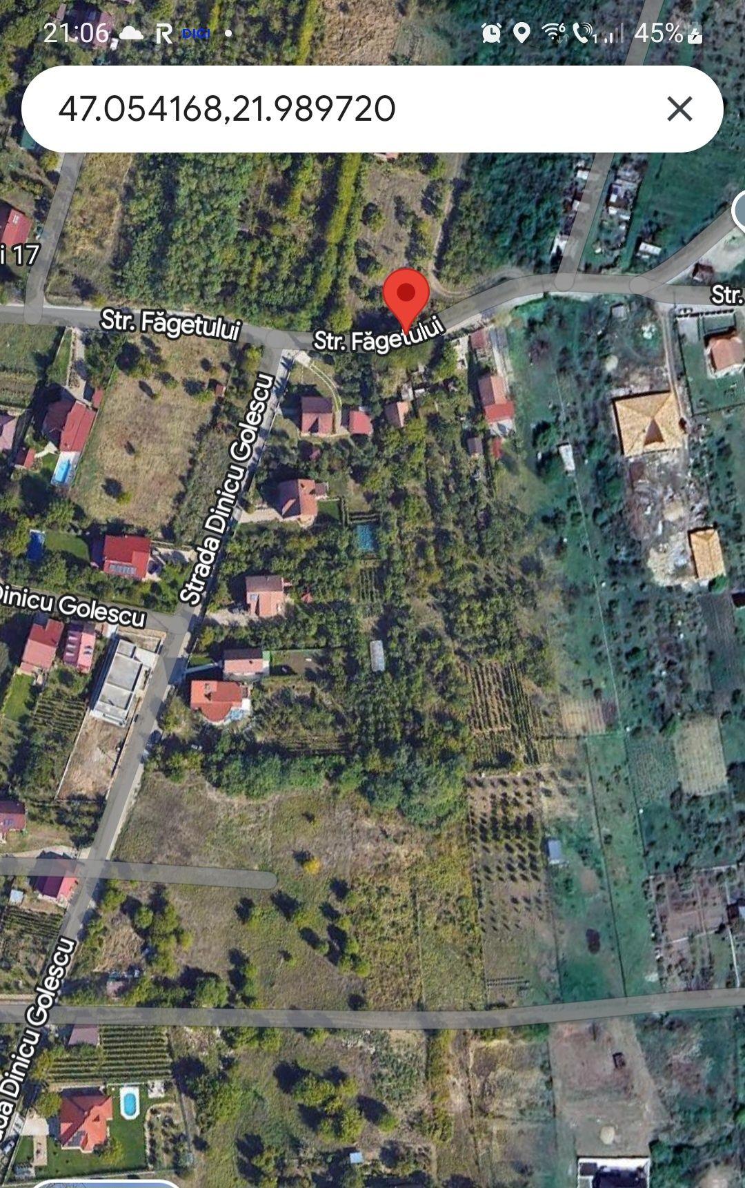 Teren intravilan Oradea str Fagetului  53 eur/mp cu utilități