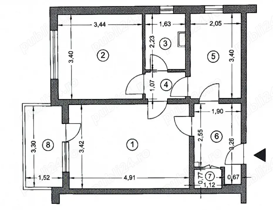 Apartament ultra-central doua camere Ploiesti - fara risc seismic!