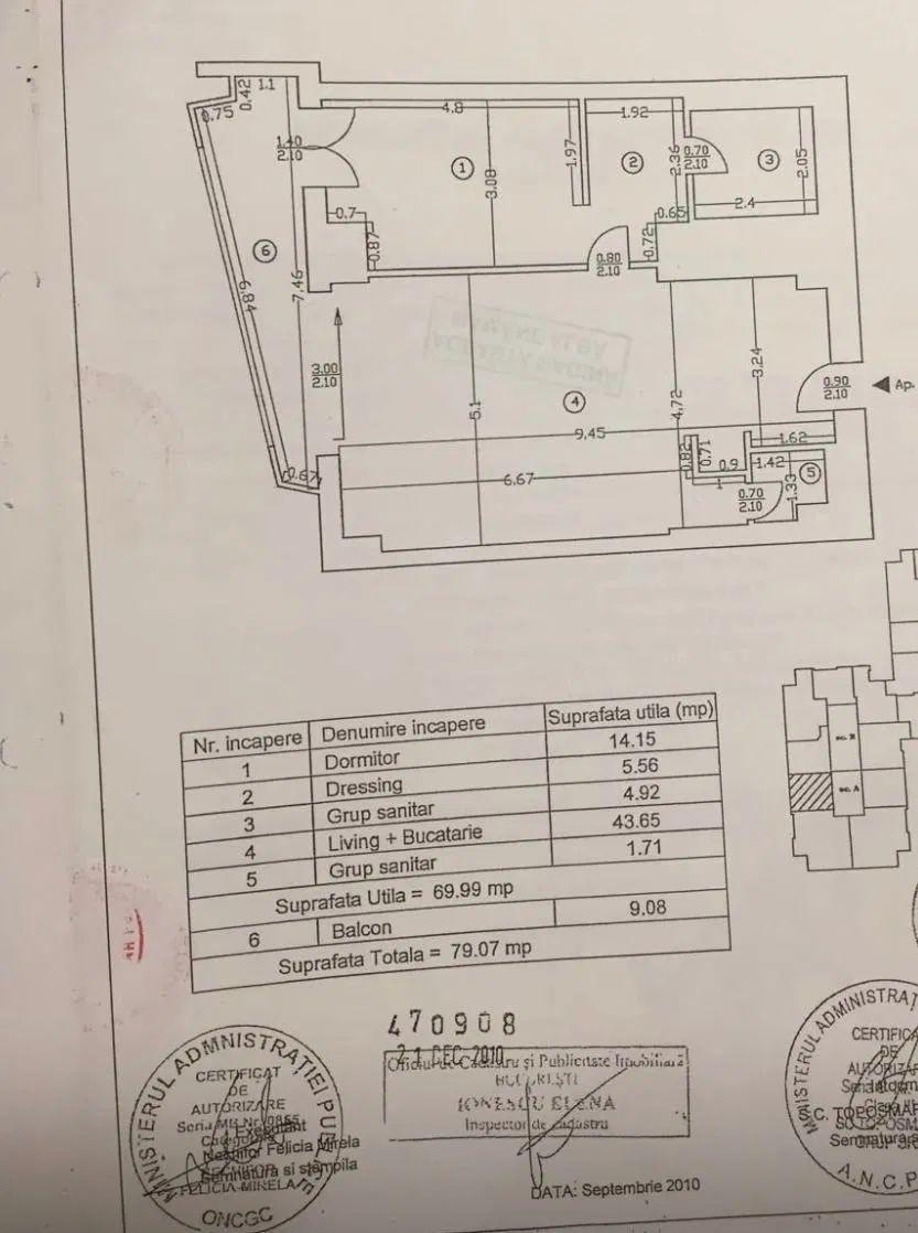 Proprietar, vand apartament 2 camere in Upground, spatios, 79mp, 2 bai