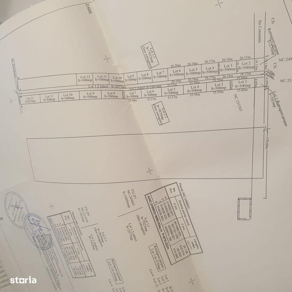 Parcele intravilan, 500 mp, str Constantei, langa Eurocartier - imagine 1