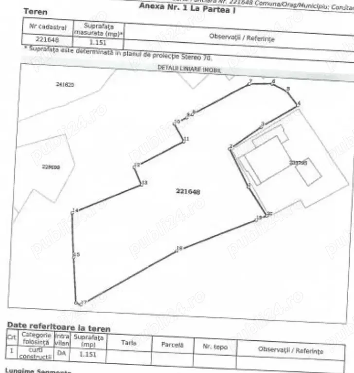 Teren intravilan 1.151 m.p. Constanta Zona Plaja Reyna 700.000 euro