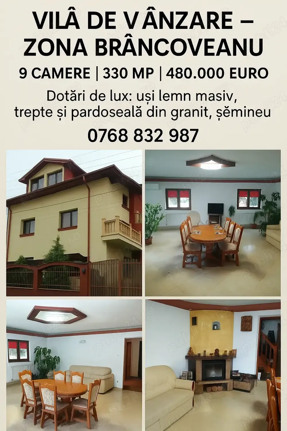 Vilă Brâncoveanu | 330 mp | Proprietar | Fără comision | Negociabil! - imagine 1