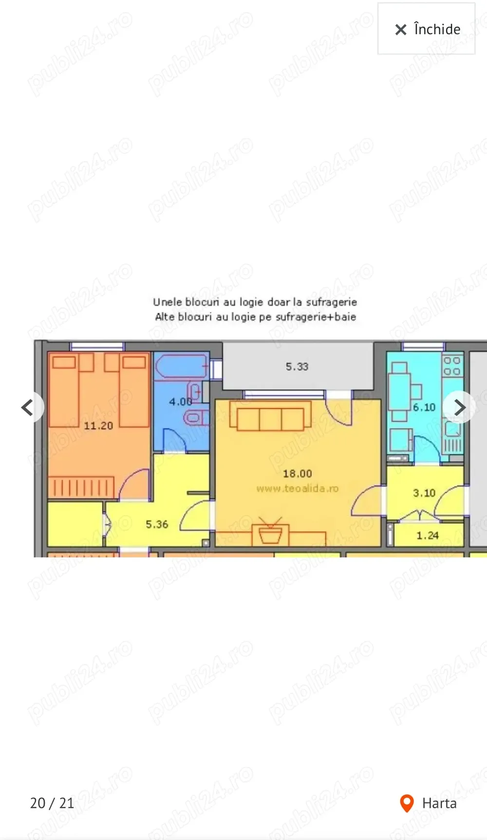 Vând apartament 2 camere cu privire la Bulevardul Iuliu Maniu