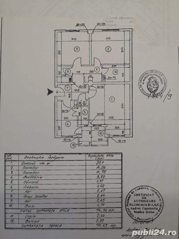 Apartament 3 camere AFI Cotroceni, bloc 4 etaje, constr. 1993 SCHIMB cu casa in Bucuresti